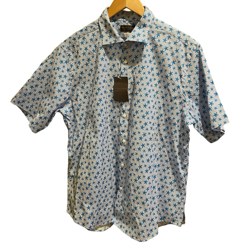 Thomas‎ Dean Stars And Stripes Casual Button Down NWT XL
